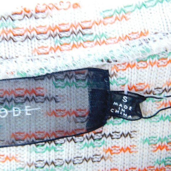 CODE X MODE Space Dye Sweater Womens Sz Small Knit Long Sleeve Multi Color Crop - Picture 6 of 8